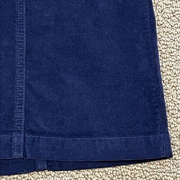 Urban Outfitters Navy Blue A-Line Velvet Mini Skirt Medium Patch Pockets - Picture 10 of 14
